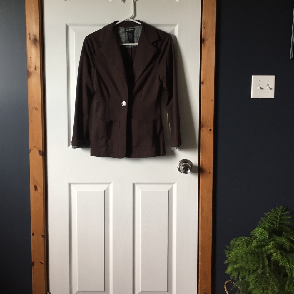 Brown Cotton Blazer